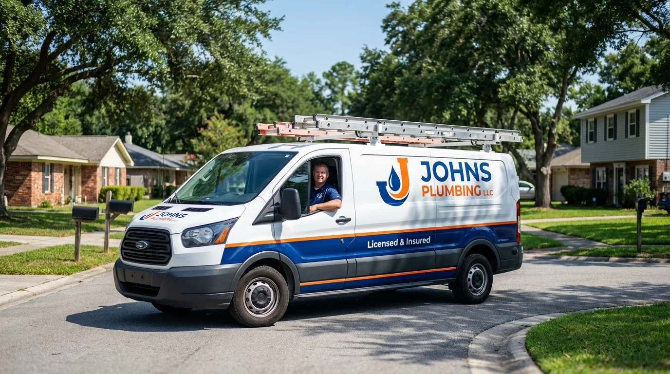 Johns Plumbing LLC service van in High Springs, FL