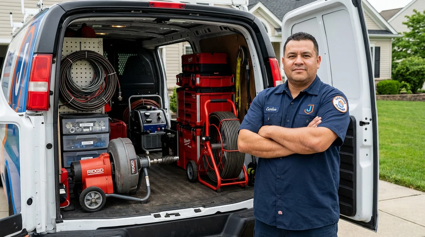 Professional drain cleaning equipment and Johns Plumbing LLC plumber in High Springs