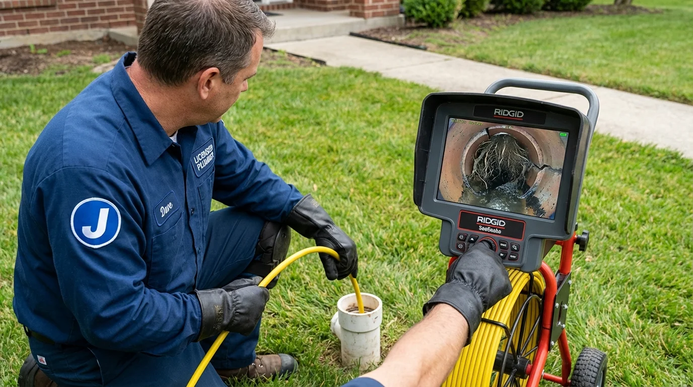 Sewer camera inspection being performed by Johns Plumbing LLC in High Springs