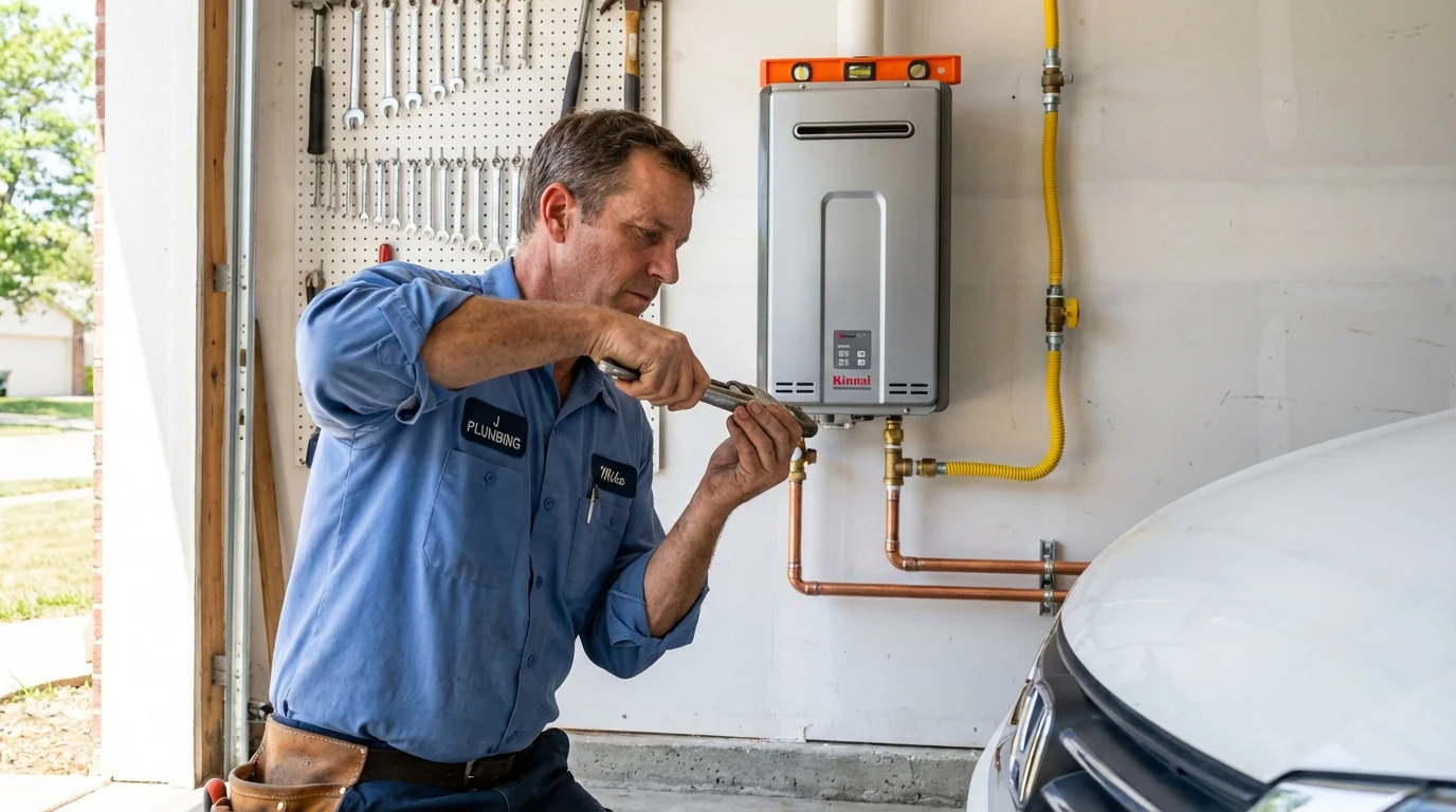 Tankless water heater installation by a Johns Plumbing LLC plumber in High Springs